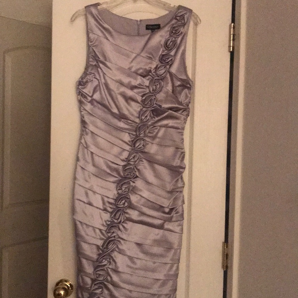 Gray satin dress